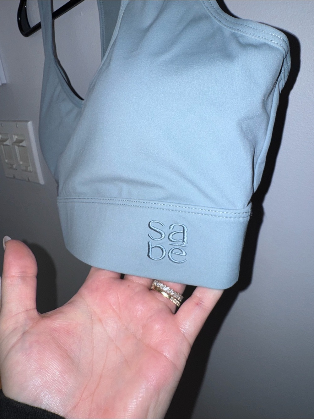 Sābe Light Blue High Performance Racerback Sports Bra - Picture 3 of 4
